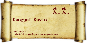 Kengyel Kevin névjegykártya